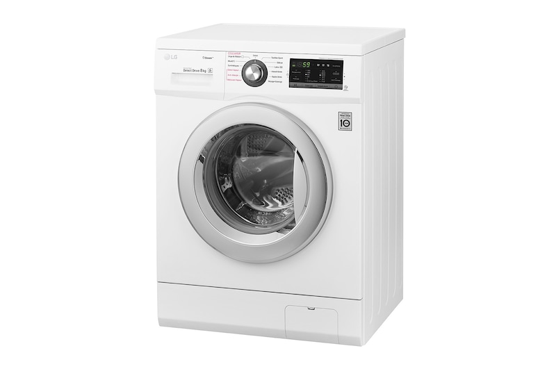 LG Lave-Linge 8KG | Moteur Direct Drive™ |  6 Motion Direct Drive™  | Steam | A+++-30%  | Smart Diagnosis™, LG F84G62WHS